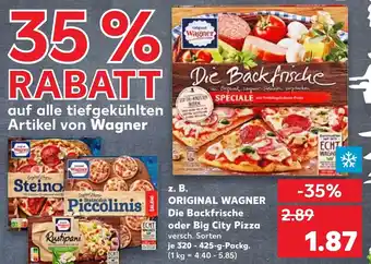 Kaufland z.B. Original Wagner Die Backfrische oder Big City Pizza 320-425 g Angebot