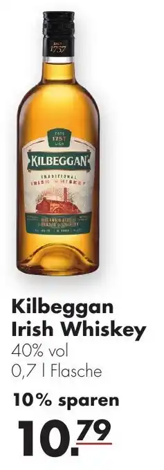 Handelshof Kilbeggan Irish Whiskey 0,7 L Flasche Angebot