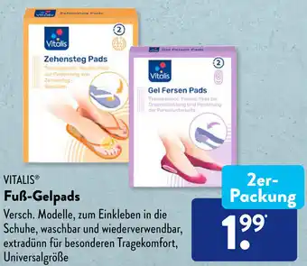 Aldi Süd Vitalis Fuß-Gelpads 2er Packung Angebot