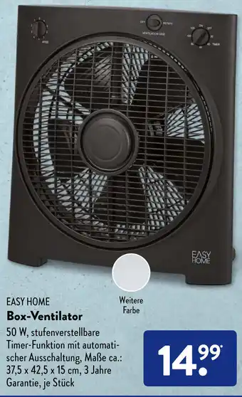 Aldi Süd Easy Home Box Ventilator Angebot