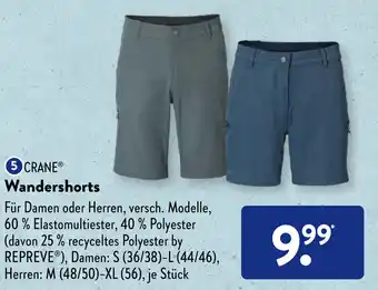 Aldi Süd Crane Wandershorts Angebot