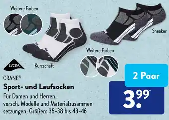 Aldi Süd Crane Sport und Laufsocken 2 Paar Angebot