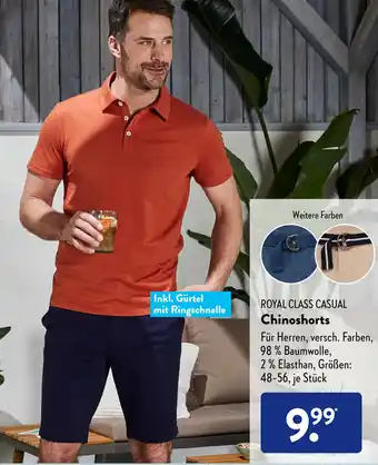 Aldi Süd Royal Class Casual Chinoshorts Angebot