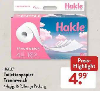 Aldi Süd Hakle Toilettenpapier 4-lagig, 16 Rollen Angebot