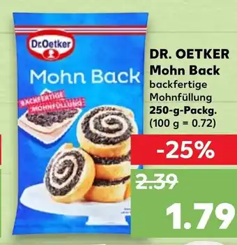 Kaufland Dr. Oetker Mohn Back 250 g Angebot