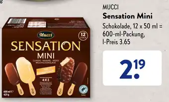 Aldi Süd Mucci Sensation Mini 600 ml Packung Angebot