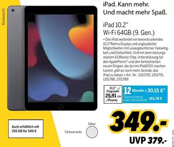 MEDIMAX iPad 10,2" Wi-Fi 64GB (9. Gen) Angebot