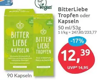 Budni BitterLiebe Tropfen oder Kapseln 50 ml/53 g Angebot