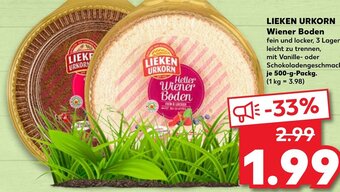 Kaufland Lieken Urkorn Wiener Boden 500 g Angebot