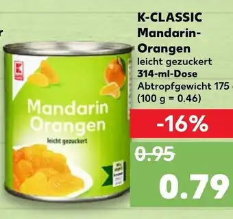 Kaufland K Classic Mandarin Orangen 314 ml Angebot