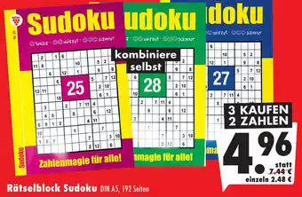 Mäc Geiz Rätselblock Sudoku DIN A5 Angebot