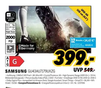 MEDIMAX Samsung GU43AU7179UXZG Angebot