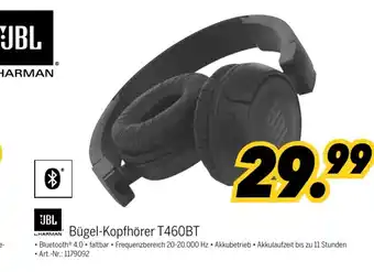 MEDIMAX JBL Bügel Kopfhörer T460BT Angebot