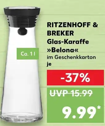 Kaufland Ritzenhoff & Breker Glas Karaffe Belona Angebot