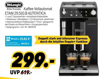 MEDIMAX DeLonghi Kaffee Vollautomat ETAM 29.510.B AUTENTICA Angebot