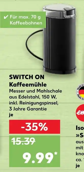 Kaufland Switch On Kaffeemühle Angebot