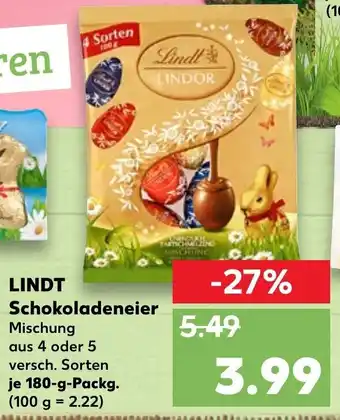 Kaufland Lindt Schokoladeneier 180 g Angebot