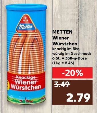 Kaufland Metten Wiener Würstchen 330 g Angebot