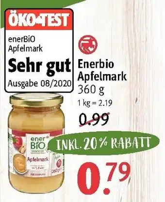 Rossmann Enerbio Apfelmark 360g Angebot