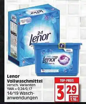 Edeka Lenor Vollwaschmittel Angebot