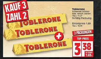 Edeka Toblerone Schweizer Schokolade Angebot