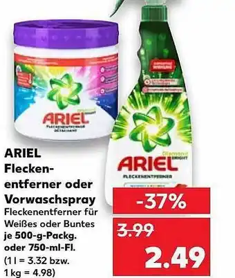 Kaufland Ariel Fleckenentferner Oder Vorwaschspray Angebot