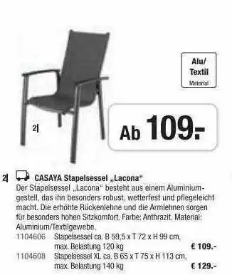 Hagebau Casaya Stapelsessel „lacona“ Angebot