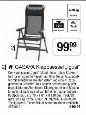 Hagebau Casaya Klappsessel „igusi“ Angebot