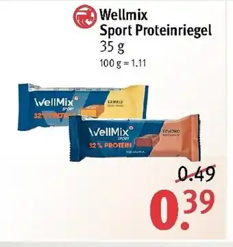 Rossmann Wellmix Sport Proteinriegel 35g Angebot