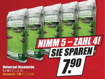 B1 Discount Baumarkt Universal Rasenerde 5x40 L Angebot