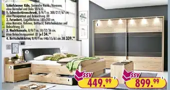 Möbel Boss Schlafzimmer Köln, Schwebetürenschrank, Futonbett oder Nachtkonsole Angebot