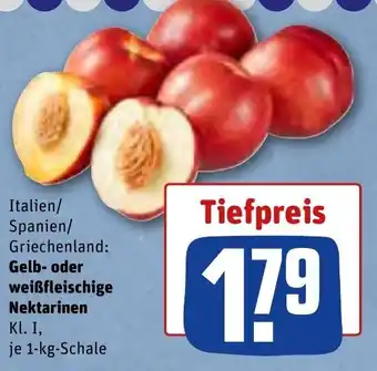 REWE Gelb oder weißfleischige Nektarinen 1 kg Schale Angebot