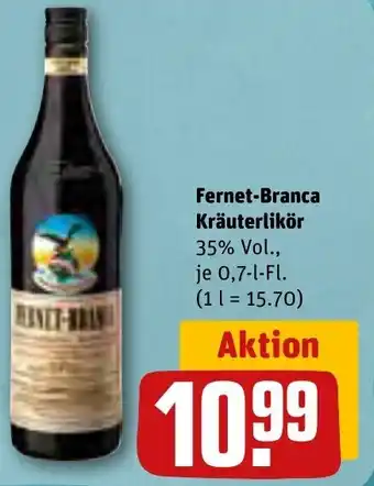 REWE Fernet Branca Kräuterlikör 0,7 L-Fl. Angebot