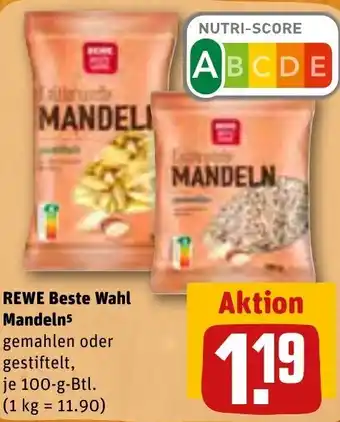 REWE Rewe Beste Wahl Mandeln 100 g Btl. Angebot