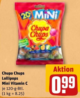 REWE Chupa Chups Lollipops Mini Vitamin C 120 g Btl. Angebot