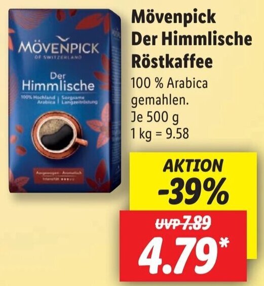 Mövenpick Kaffee Der Himmlische 500 G Pckg. Angebot Bei REWE