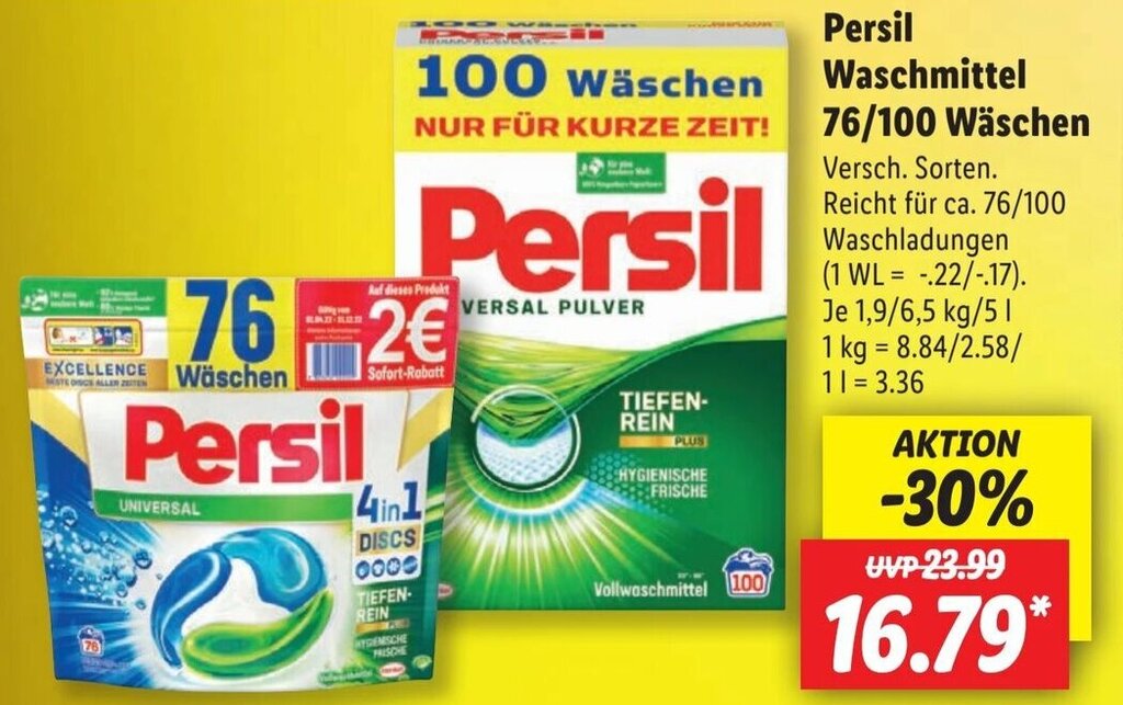 Persil Waschmittel 100 Waschen