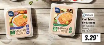 Lidl Chef Select Bio Lasagne 400 g Angebot