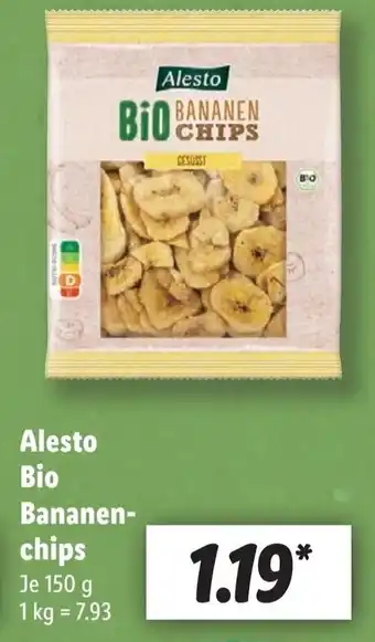 Lidl Alesto Bio Bananenchips 150 g Angebot