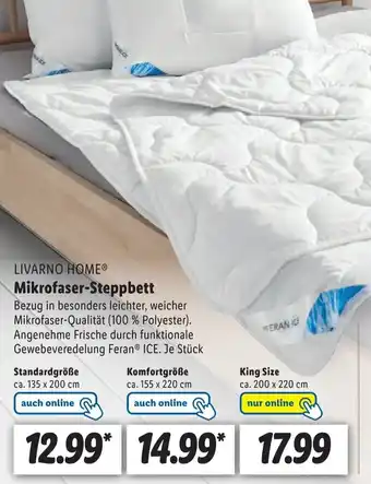 Lidl Livarno Home Mikrofaser Steppbett Angebot