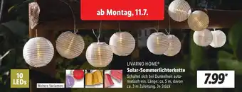 Lidl Livarno Home Solar Sommerlichterkette Angebot