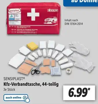 Lidl Sensiplast Kfz Verbandtasche, 44-teilig Angebot