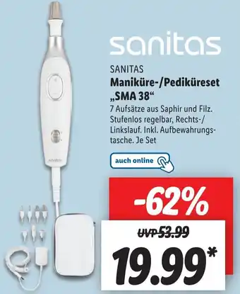 Lidl Sanitas Maniküre-/Pediküreset ,,SMA 38" Angebot