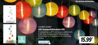 Lidl Livarno Home LED Sommerlichterkette XXL Angebot