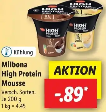 Lidl Milbona High Protein Mousse 200 g Angebot