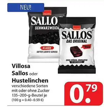 Famila Nord Ost Villosa Sallos oder Hustelinchen Angebot