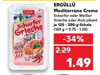 Kaufland Ergüllü Mediterrane Creme 125-200 g Angebot