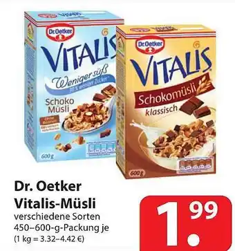 Famila Nord Ost Dr. Oetker Vitalis-Müsli Angebot