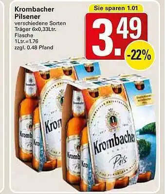 WEZ Krombacher Pilsener Angebot