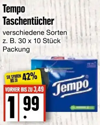 Edeka Frischemarkt Tempo Taschentücher 30x10 Stück Packung Angebot